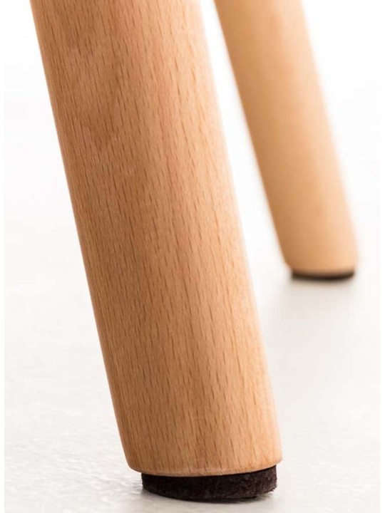 Set 4 scaune de sufragerie piele artificiala Elda, crem