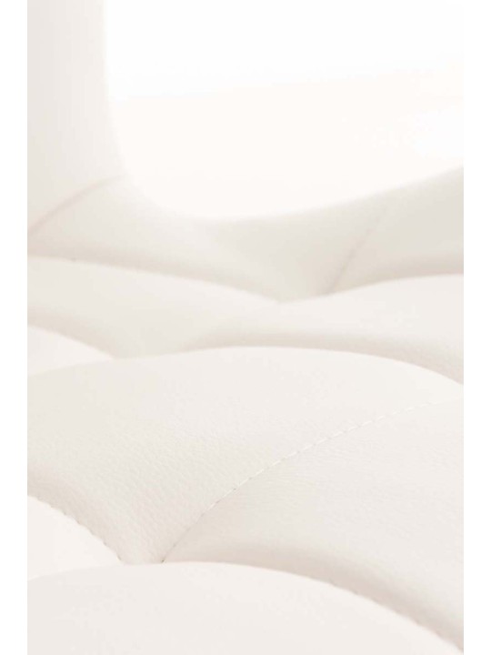 Set 4 scaune de sufragerie piele artificiala Elda, alb