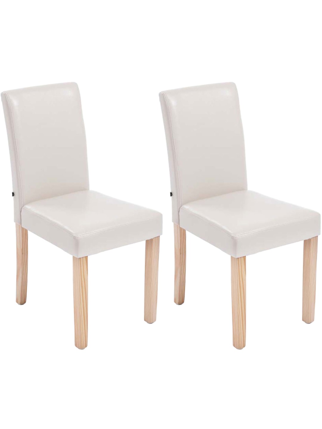 Set 2 scaune de sufragerie Ina natura, crem