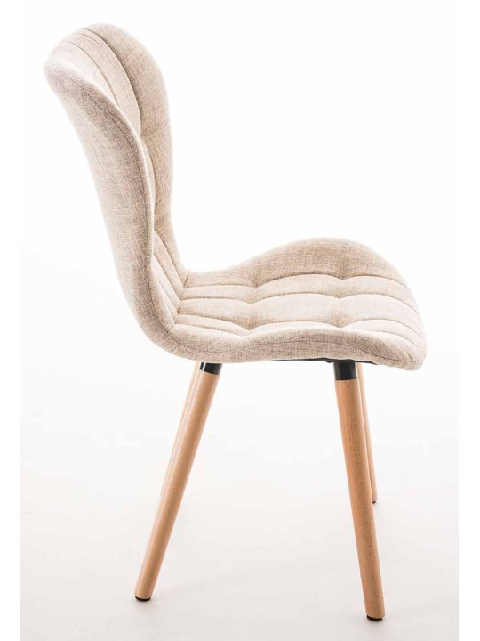 Set 4 scaune Elda stofa naturala, crem