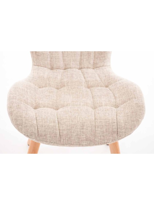 Set 4 scaune Elda stofa naturala, crem