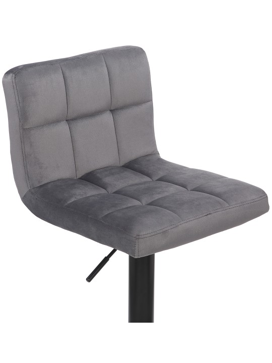 Set 2 taburete de bar Feni catifea, gri