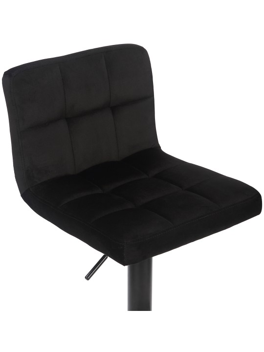 Set 2 taburete de bar Feni catifea, negru