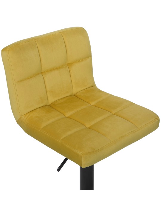 Set 2 taburete de bar Feni catifea, galben
