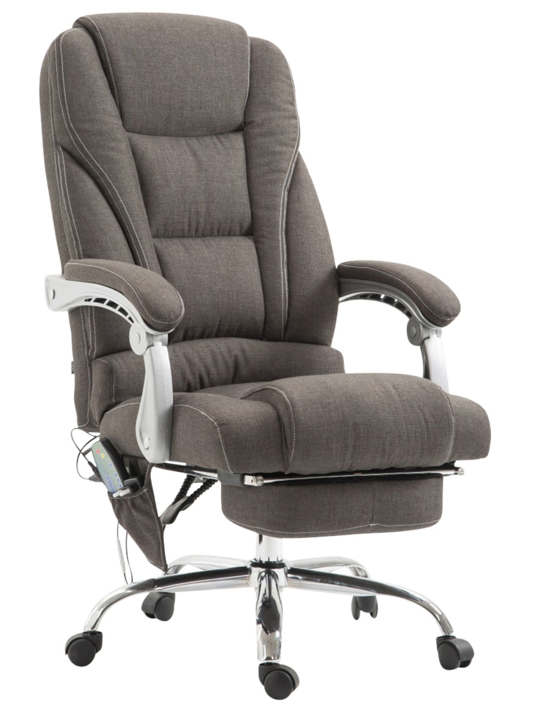 Scaun de birou tesatura Pacific cu functie de masaj, gri închis