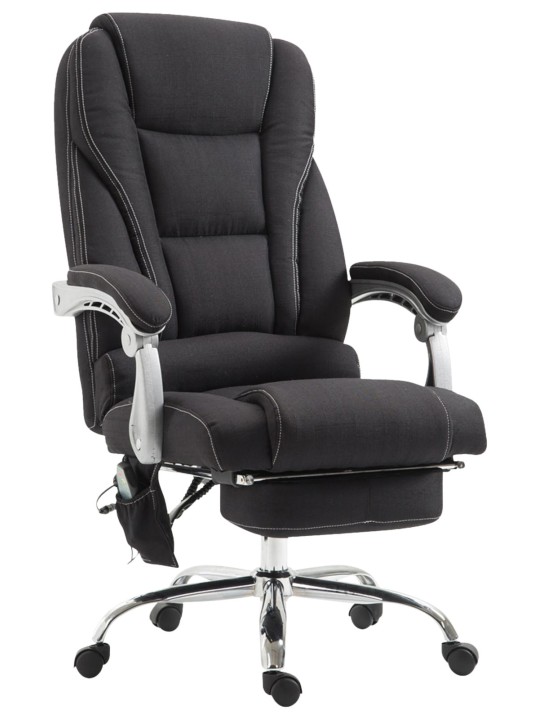 Scaun de birou tesatura Pacific cu functie de masaj, negru