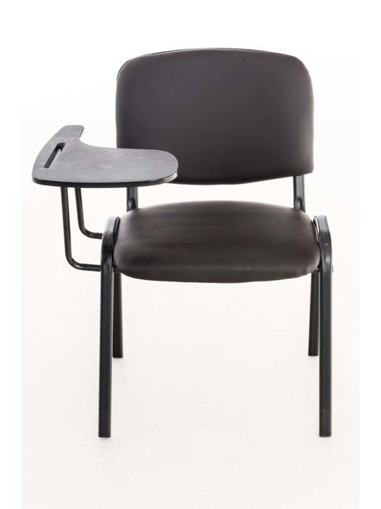 Set de 4 scaune Ken cu masă pliabilă din imitație de piele, maro