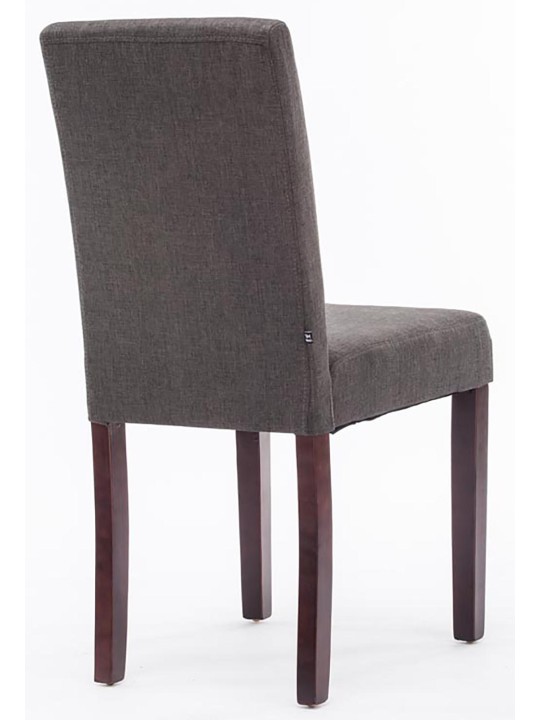 Scaun de sufragerie Ina stofa cappuccino, gri închis