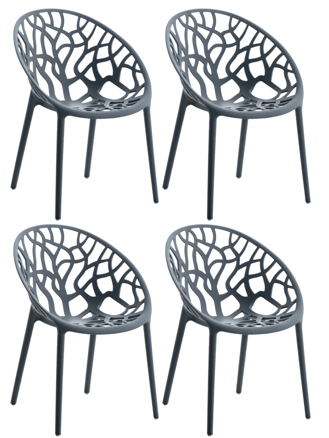 Set 4 scaune Hope, antracit