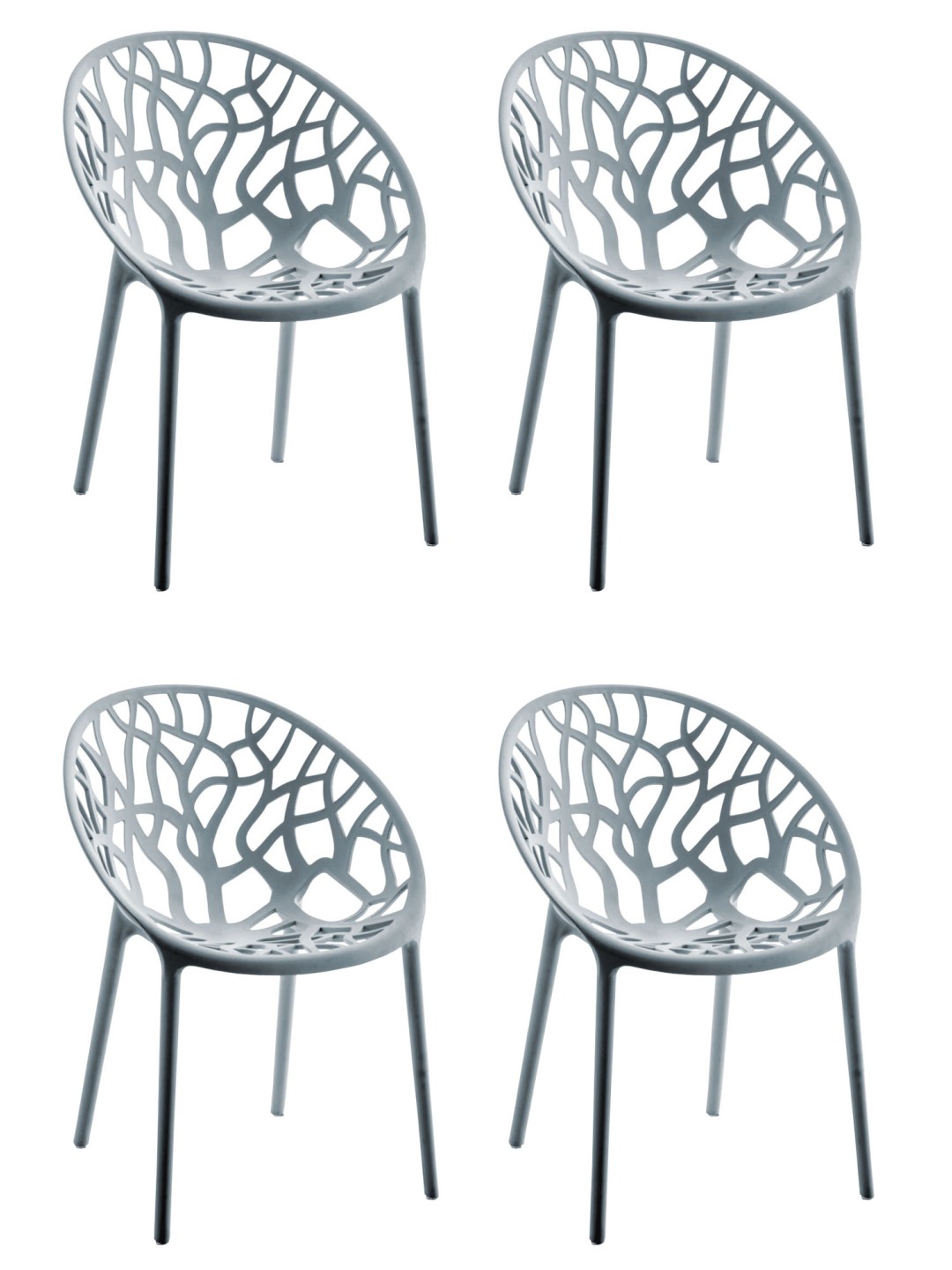 Set 4 scaune Hope, gri