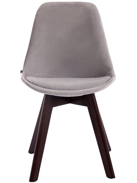 Set 4 scaune vizitator Borneo V2 catifea nuc, gri