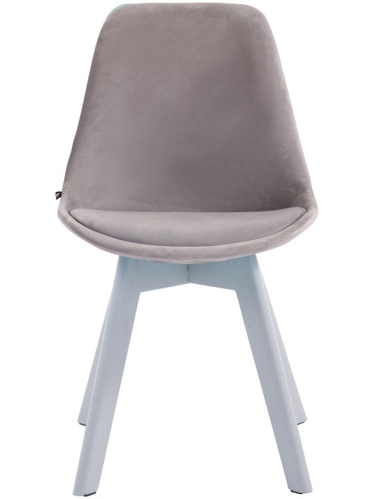 Set 4 scaune vizitator catifea Borneo V2, gri