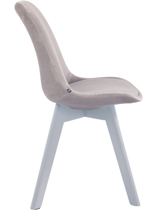 Set 4 scaune vizitator catifea Borneo V2, gri