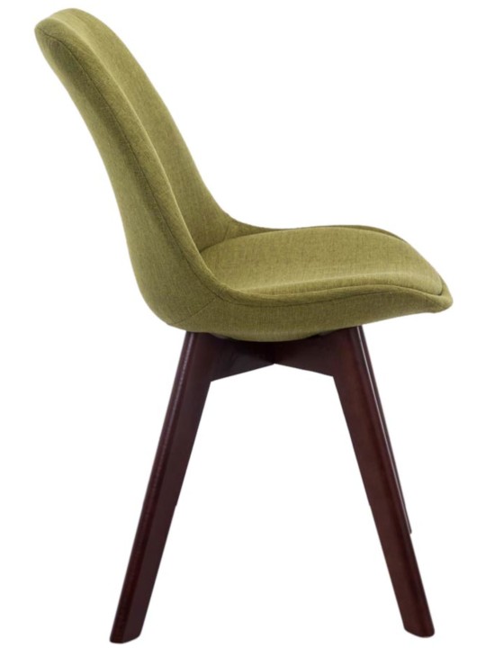 Set de 4 scaune vizitator țesătură din nuc Borneo V2, verde