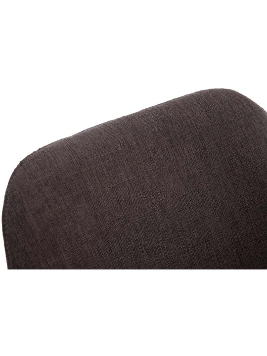 Set de 4 scaune vizitator țesătură din nuc Borneo V2, gri închis