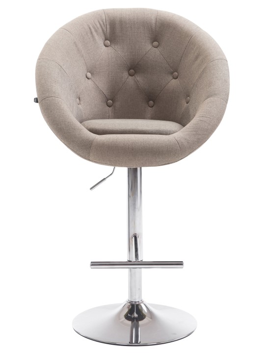 Scaun de bar London V2 stofa crom, taupe