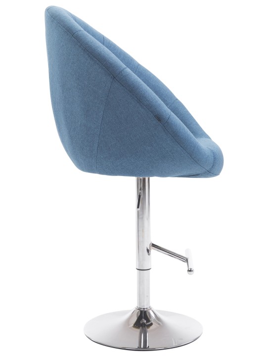 Scaun de bar London V2 stofa crom, albastru