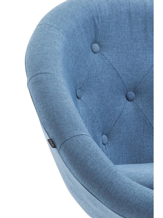 Scaun de bar London V2 stofa crom, albastru