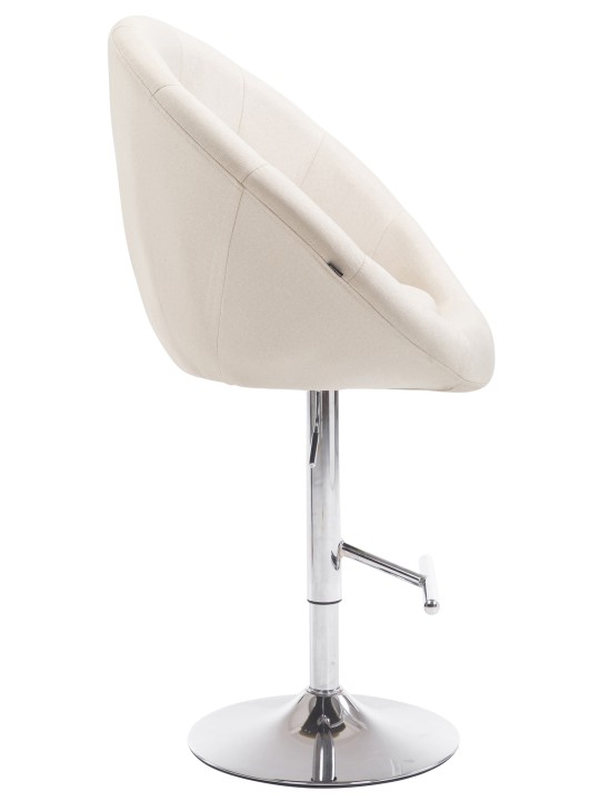 Scaun de bar London V2 stofa crom, crem