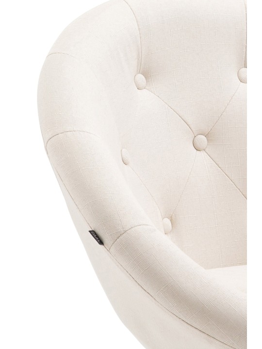 Scaun de bar London V2 stofa crom, crem