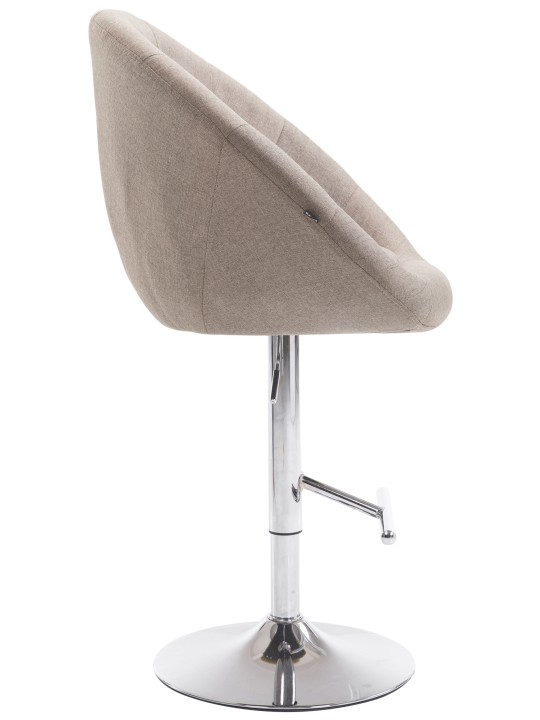 Scaun de bar London V2 stofa crom, taupe