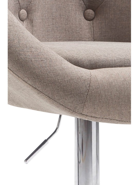 Scaun de bar London V2 stofa crom, taupe