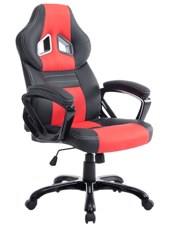 Scaun de birou Pedro, negru/roșu