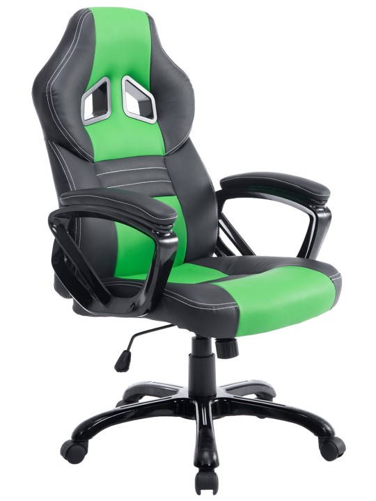 Scaun de birou Pedro, negru/verde