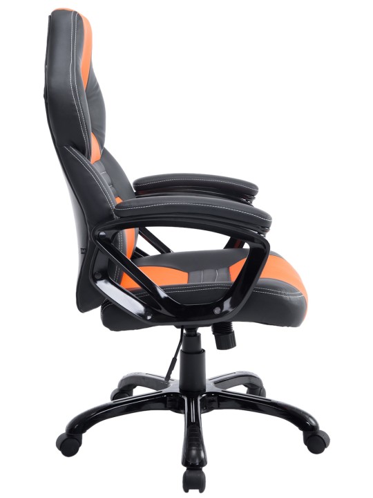 Scaun de birou Pedro, negru/portocaliu