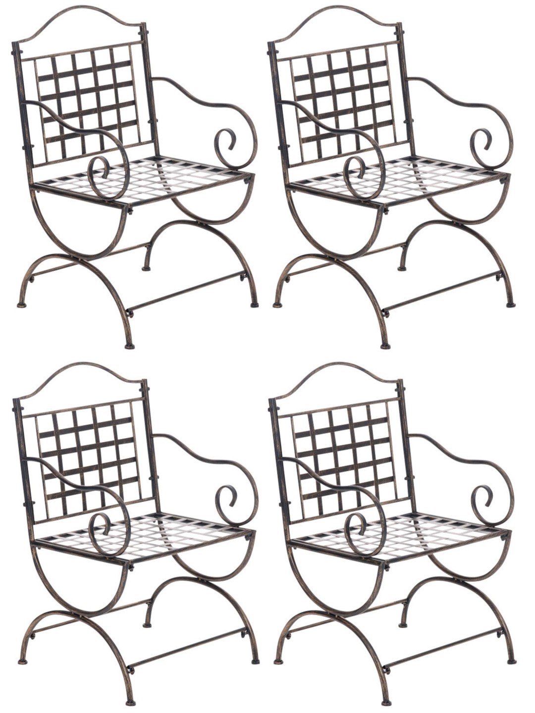 Set 4 scaune Lotta, bronz