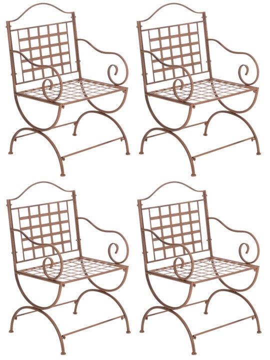 Set 4 scaune Lotta, maro antic