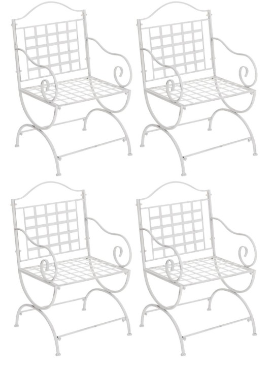 Set 4 scaune Lotta, alb antic