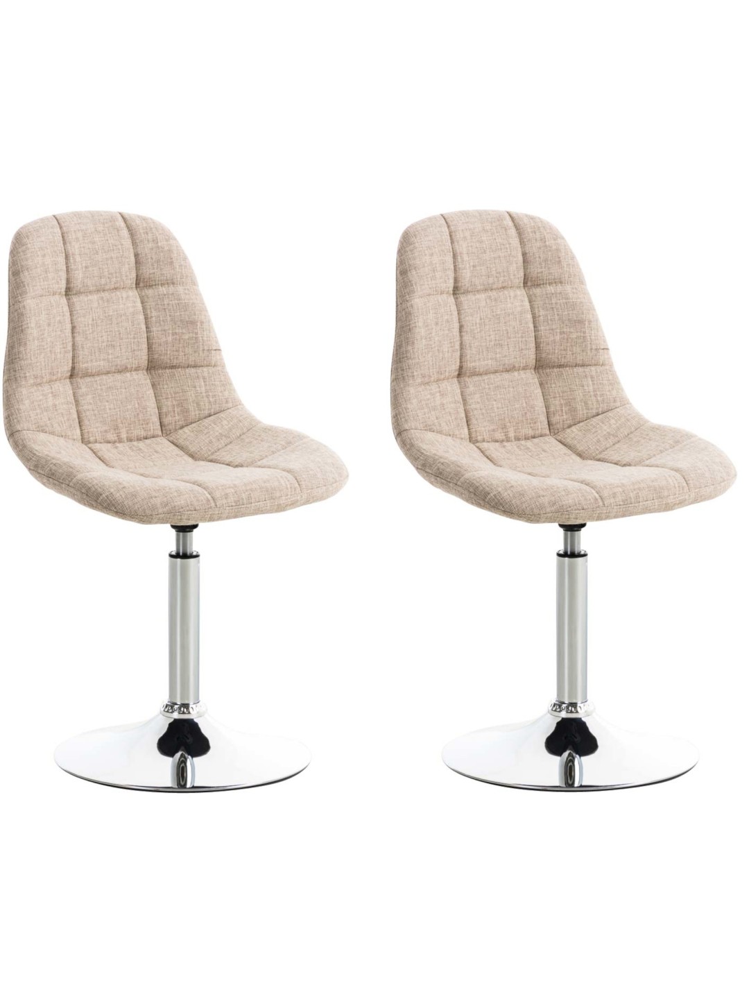 Set 2 scaune stofa Emil, crem