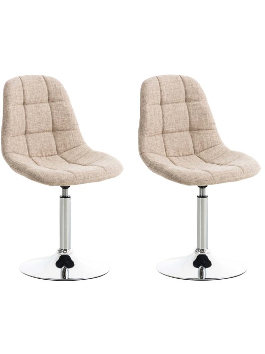 Set 2 scaune stofa Emil, crem Set 2 scaune stofa Emil, crem