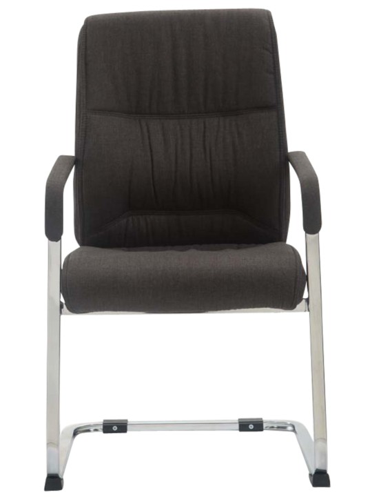 Set 2 scaune cantilever stofa XL Anubis, gri închis