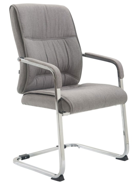 Set 2 scaune cantilever stofa XL Anubis, gri