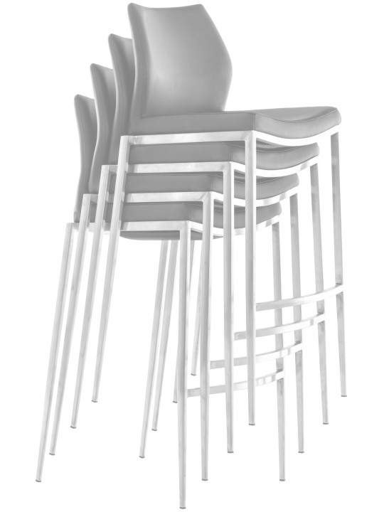 Scaun de bar Matola imitatie piele, crem Scaun de bar Matola imitatie piele, crem