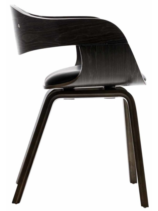 Set 2 scaune Kingston imitatie piele, negru/gri