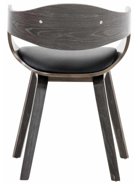 Set 2 scaune Kingston imitatie piele, negru/gri