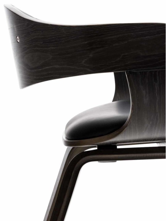 Set 2 scaune Kingston imitatie piele, negru/gri