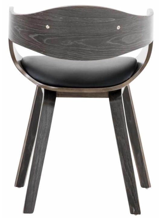 Set 2 scaune Kingston imitatie piele, negru/gri