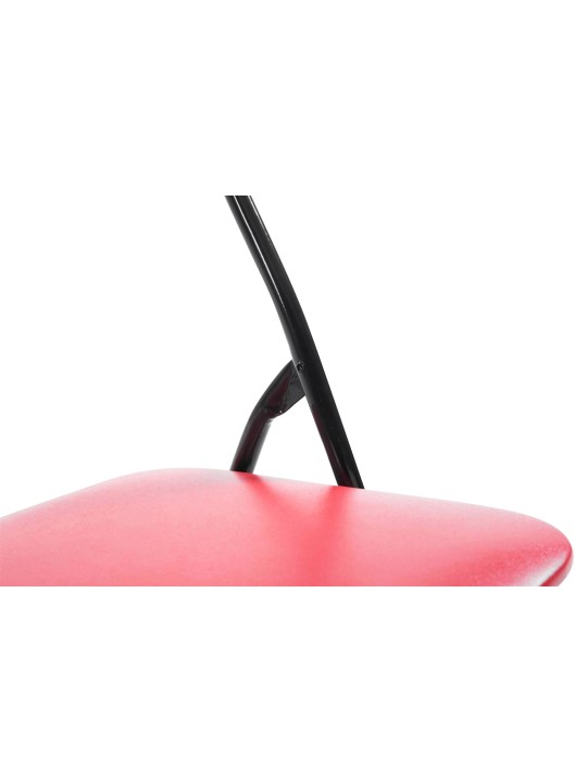 Set 4 scaune pliante Felix, roșu/negru