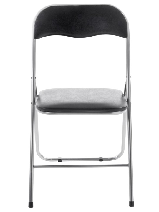 Set 4 scaune pliante Felix, negru/argintiu