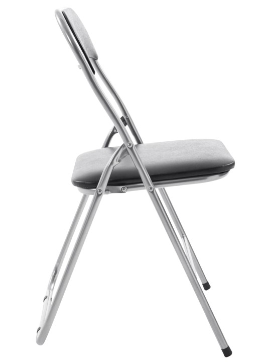 Set 4 scaune pliante Felix, negru/argintiu