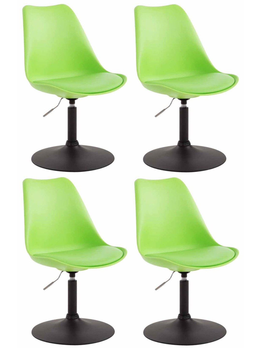 Set 4 scaune de sufragerie Maverick B plastic, verde