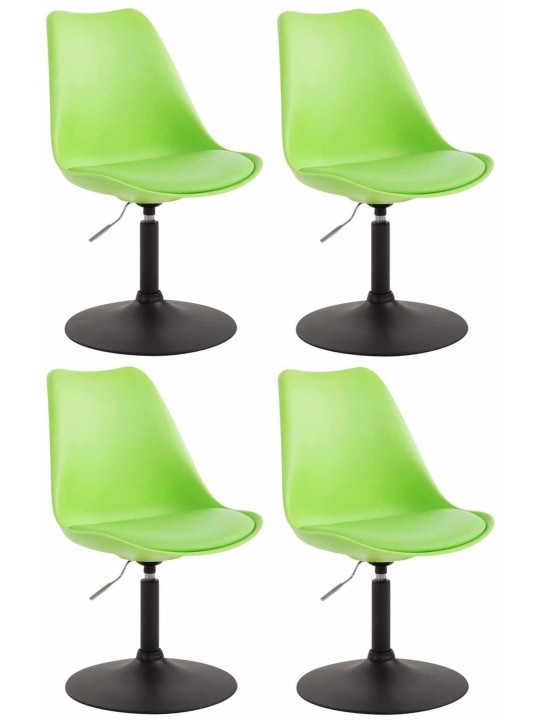 Set 4 scaune de sufragerie Maverick B plastic, verde