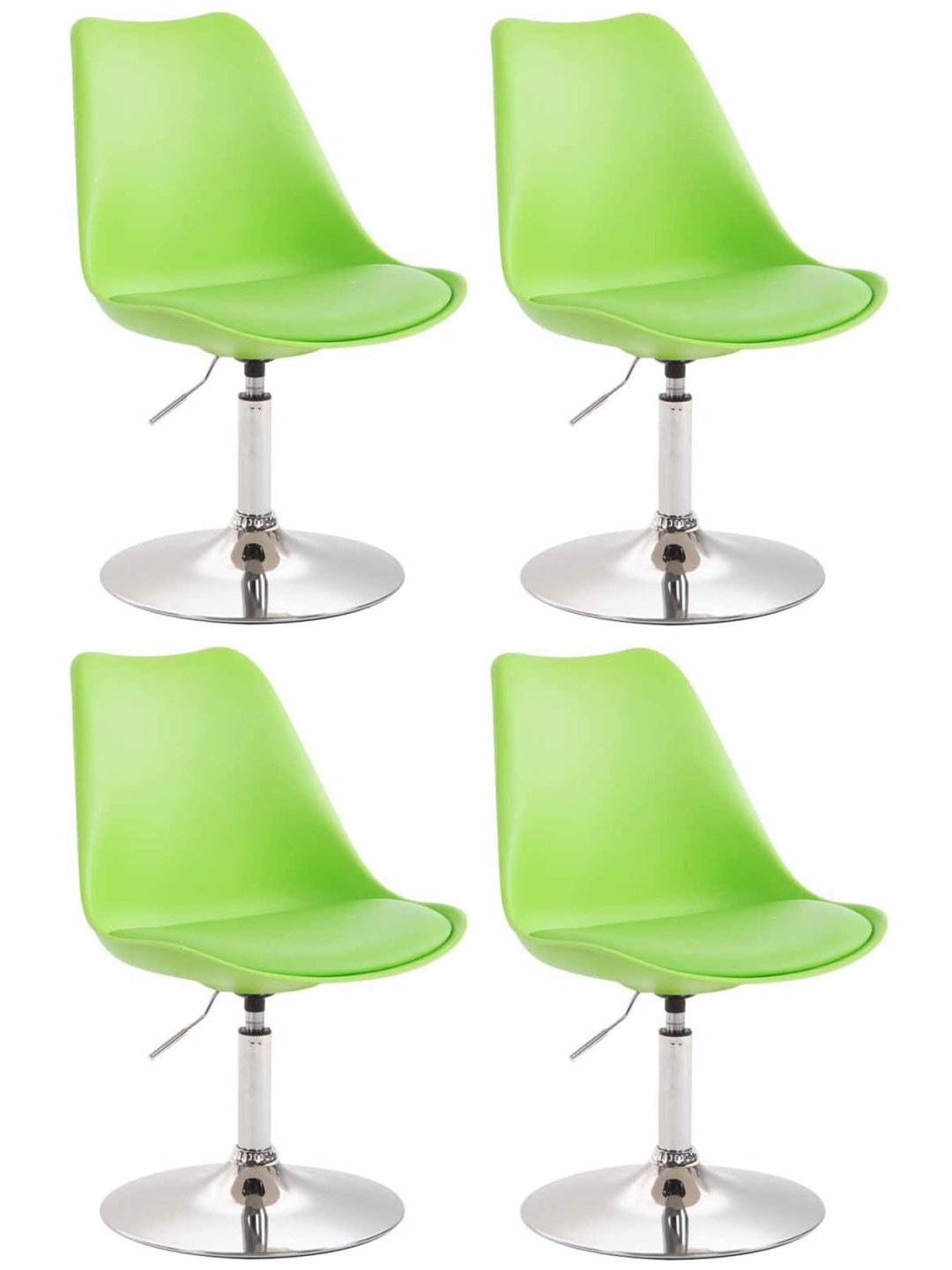 Set 4 scaune de sufragerie Maverick C plastic, verde