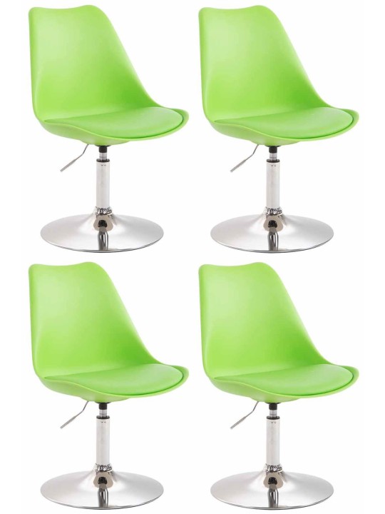 Set 4 scaune de sufragerie Maverick C plastic, verde