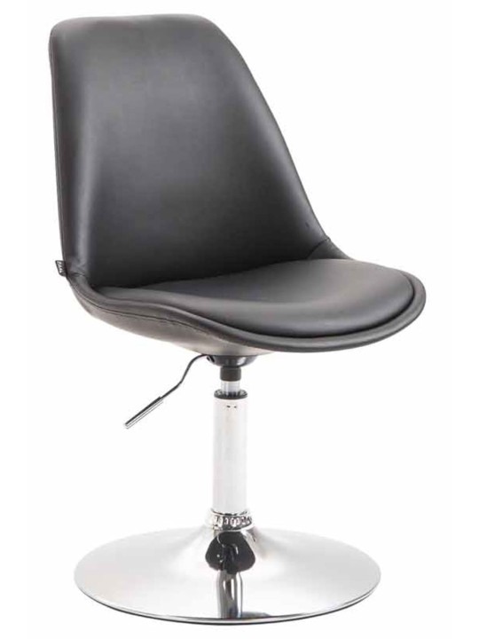 Set 4 scaune de sufragerie Maverick C imitatie piele, negru