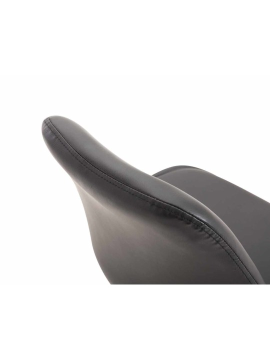 Set 4 scaune de sufragerie Maverick C imitatie piele, negru